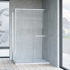Vincea Душевой уголок Slim Soft 100x100 VSR-1SS1010CL профиль хром стекло прозрачное – фотография-2