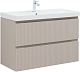 Aquanet Мебель для ванной Джейн (Flat) 100 Flash подвесная бежевая матовая – картинка-12