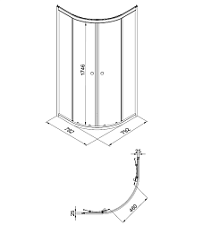 Triton Душевой уголок Ультра 80/80 Щ0000064127 – фотография-4