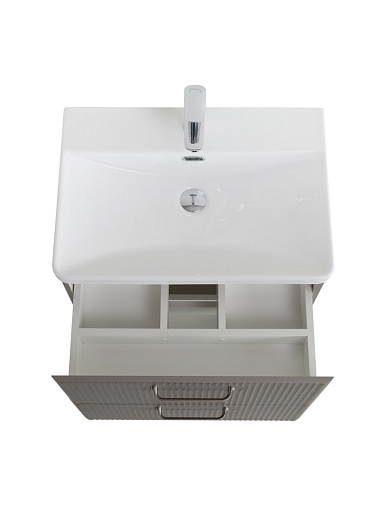 BelBagno Тумба с раковиной Due 50 подвесная Сатин ручки Матовый атласный никель – фотография-12