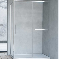Vincea Душевой уголок Slim Soft 110x90 VSR-1SS9011CL профиль хром стекло прозрачное – фотография-1