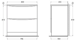 BelBagno Тумба под раковину Acqua 80 напольная Bianco Lucido – фотография-6