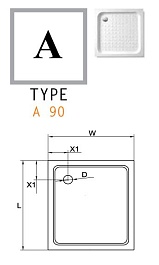 Cezares Душевой поддон TRAY-A-A-90-15-W – фотография-2