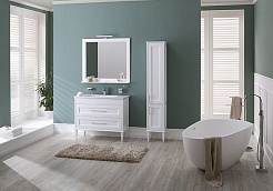 Aquanet Мебель для ванной Бостон 100 М белая – фотография-3