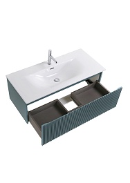 BelBagno Тумба под раковину Uno 100 с 1 ящиком подвесная Голубой матовый – фотография-7