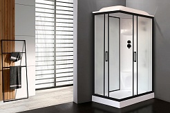 Royal Bath Душевая кабина HP RB 8120HP6-WC-BL-R 120x80 R стекло матовое профиль черный матовый – фотография-2