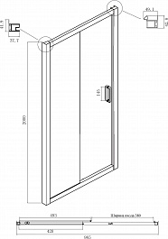 Ambassador  Душевой уголок Forsa 100x80 17021116AX-80AX – фотография-5