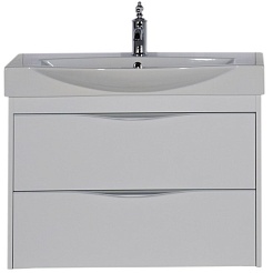 Aquanet Тумба с раковиной "Франка 85" белая – фотография-4