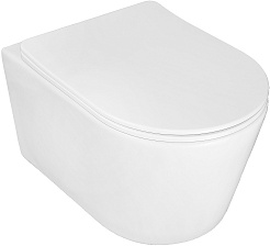 Azario Унитаз подвесной Ollin AZ-0513R безободковый белый – фотография-3
