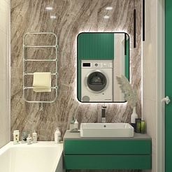 Teymi Зеркало Solli Black Soft Line 60/80 LED сенсор на взмах T20233S – фотография-8