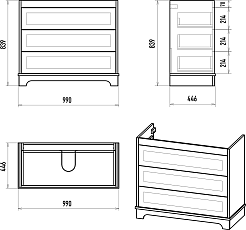 Misty Тумба под раковину Ларго 100 белая – фотография-6