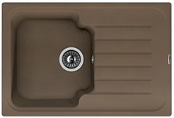 Florentina Мойка гранитная Таис 760 с крылом коричневый – фотография-1