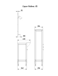 ASB-Woodline Пенал для ванной Модена белый, массив ясеня – фотография-6