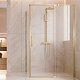 Vincea Душевой уголок Extenza 90/100x90 VSR-4EX901090CLG профиль брашированное золото стекло прозрачное – фотография-8