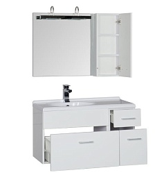 Aquanet Мебель для ванной  "Данте 90" 1 шкаф L (164817) – фотография-2