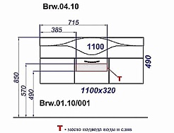 Aqwella Тумба для умывальника Бродвей 110 черная – фотография-2