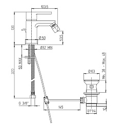Cezares Смеситель для биде 92CR3062SFTKM с д/к, хром – фотография-3