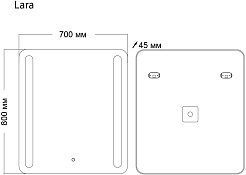 Grossman Зеркало Lara 70x80 – фотография-3