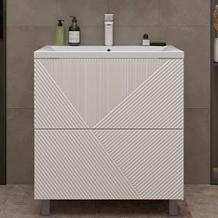 Mixline Тумба под раковину Вектор 75 белая – фотография-3