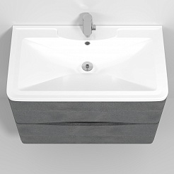 Водолей Мебель для ванной Adel 100 подвесная серый камень – фотография-4