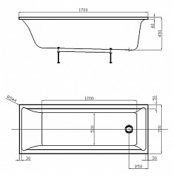 Aquatek Акриловая ванна Лайма 170x70 – фотография-3