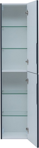 Aquanet Шкаф пенал Джейн 35 подвесной маренго матовый – фотография-6