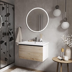 Vigo Тумба с раковиной Cross 700-0-1 подвесная дуб давос натуральный – фотография-12