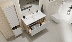 Jorno Шкаф пенал Tossony 25/140 Сонома светлая/Белый Toss.04.140/P/SS-W/JR – фотография-3