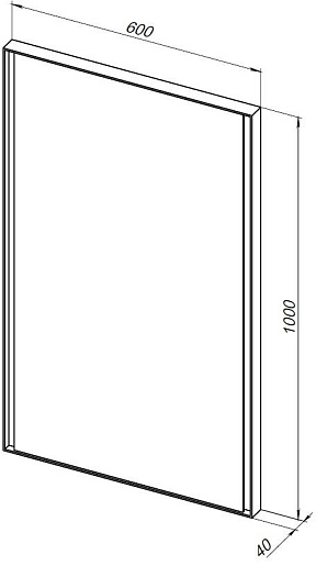Allen Brau Зеркало Infinity 60/100 1.21019.BL черный – картинка-5
