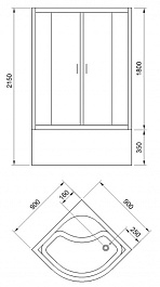 Royal Bath Душевая кабина Fato 90/90 RB90CK-М-BL – фотография-3