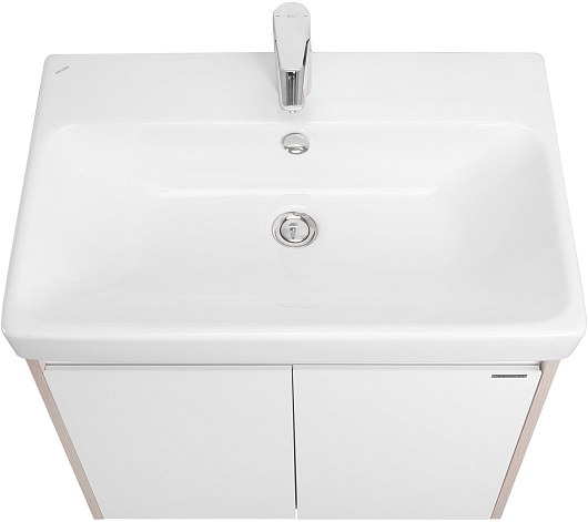 Акватон Тумба с раковиной Сканди Doors 70 белая/дуб верона – фотография-4