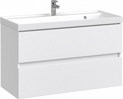 Водолей Мебель для ванной Best 100 подвесная белая – фотография-2