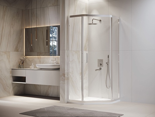 RGW Душевой уголок Passage PA-86 100x100 профиль хром стекло прозрачное – картинка-3