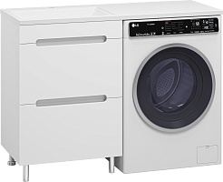 Misty Тумба под раковину Байкал 55 под стиральную машину белая – фотография-3