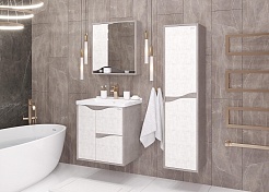 Onika Тумба под раковину Брендон 60.13 камень светлый/бетон крем – фотография-9