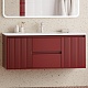 Brevita Тумба под раковину Wine 120 подвесная бордовая – картинка-22