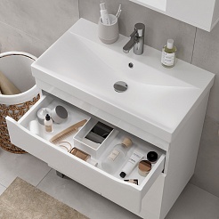 Volna Тумба с раковиной Lake 70.2D.1Y белая – фотография-5