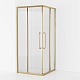 Cezares Душевой уголок Relax 304 RELAX-304-A-2-90-C-BORO 90x90 профиль брашированное золото стекло прозрачное – фотография-10