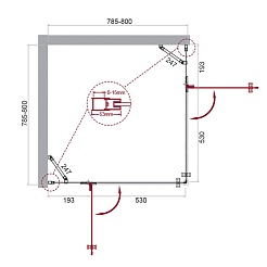 BelBagno Душевой уголок Kraft 80/80 KRAFT-A-22-80-C-Cr стекло прозрачное – фотография-6