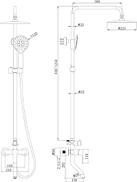 Bravat Душевая стойка Source F6334368CP-A-RUS хром – фотография-2