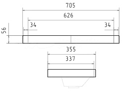 Equil Тумба с раковиной Nice 70 2 ящика подвесная белая – фотография-5