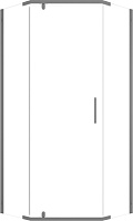 Triton Душевой уголок Дека-Графит 90x90 стекло прозрачное профиль графит