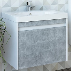 Sanflor Мебель для ванной Калипсо 60 белая, ателье светлый – фотография-8