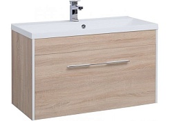 Aquanet Тумба под раковину Августа 100 дуб сонома – фотография-1