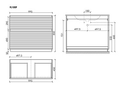 Sancos Тумба под раковину напольная Folk Floor 100 grey soft – фотография-4