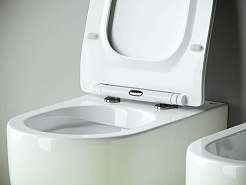 Ceramicanova Напольный приставной унитаз Metropol Rimless CN4004 белый – фотография-5