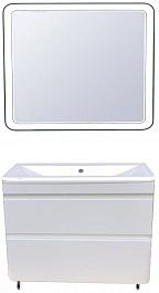 Style Line Тумба с раковиной напольная Атлантика 100, Люкс антискрейч, PLUS – фотография-13