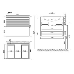 Sancos Тумба под раковину Delta 60 дуб светлый/белый – фотография-5