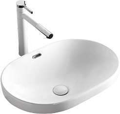 Ceruttispa Раковина полувстраиваемая 60 CR018 белая – фотография-1