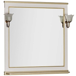 Aquanet Мебель для ванной Валенса 90 белый краколет/золото (182822) – фотография-9